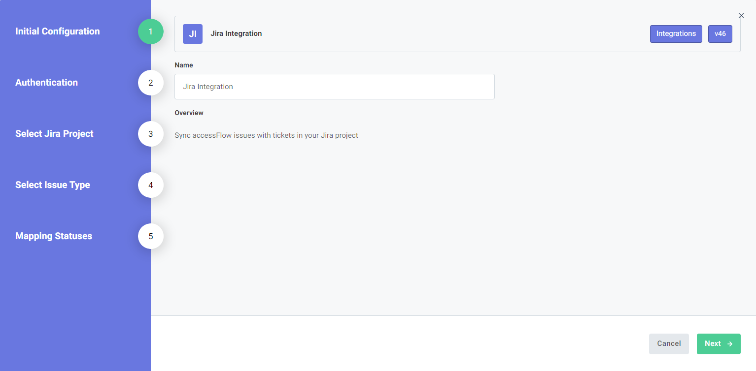 Screenshot of enter Jira integration name