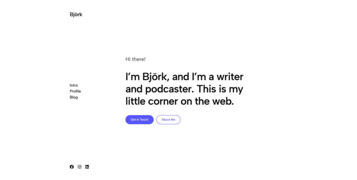 Screenshot of the Björk theme.