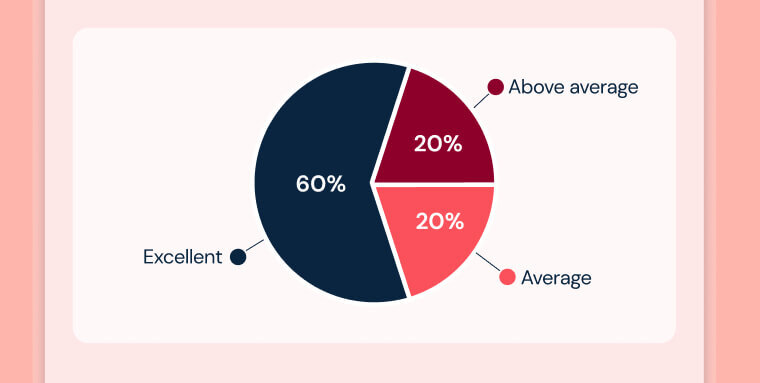 pie chart broken down into 20%, 20%, and 60% slices