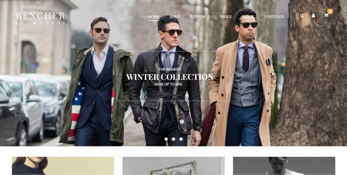 Screenshot of the Bencher WooCommerce theme.