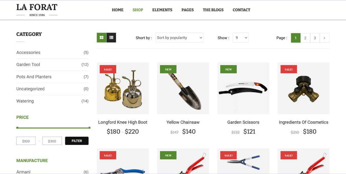 Screenshot of LaForat WooCommerce theme.